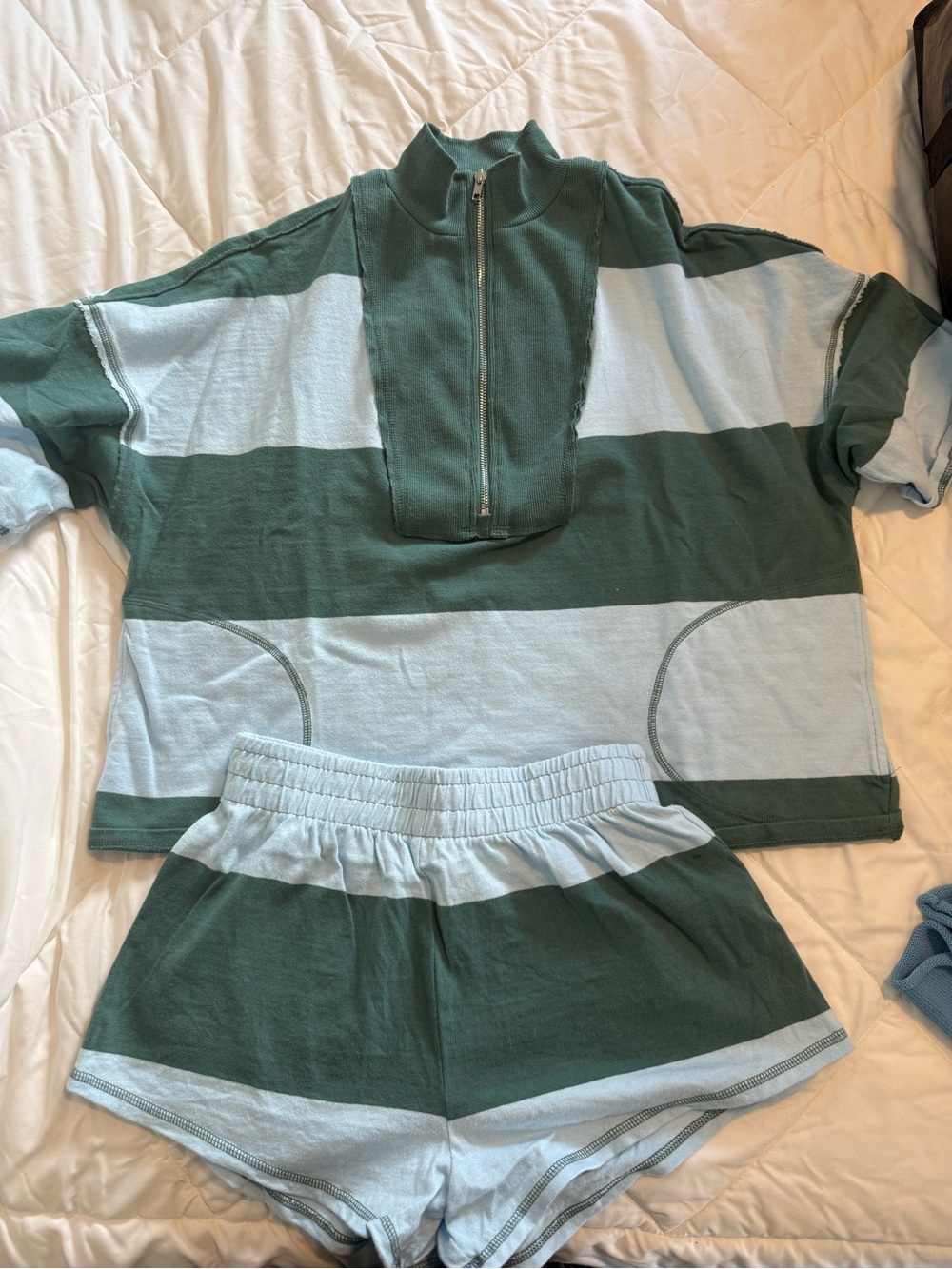 Free People/ FP Movement Retro Rugby Set- Heritage Green Combo - Picture 2 of 2